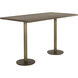 Corina Antique Brass Bar Table